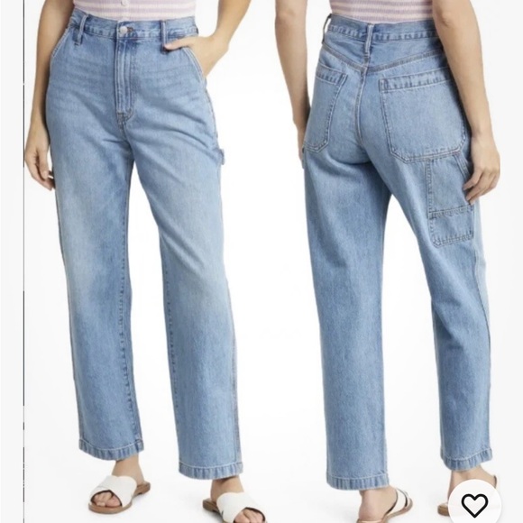 Madewell Denim - Madewell The Perfect Vintage Med Light Wash Straight Utility Carpenter Jeans 25